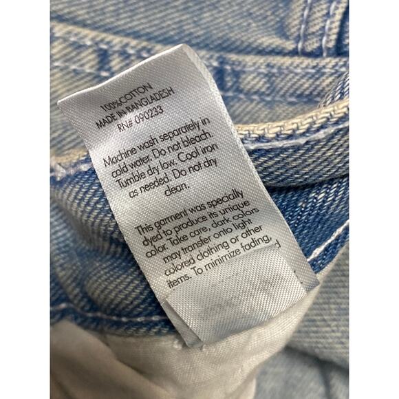 NEW Pacsun Baggy Carpenter Women's Blue Cargo Straight Denim Jeans Size 26 - Picture 4 of 5